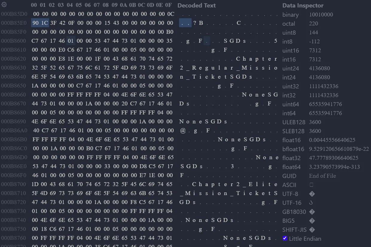 Hex Data Types